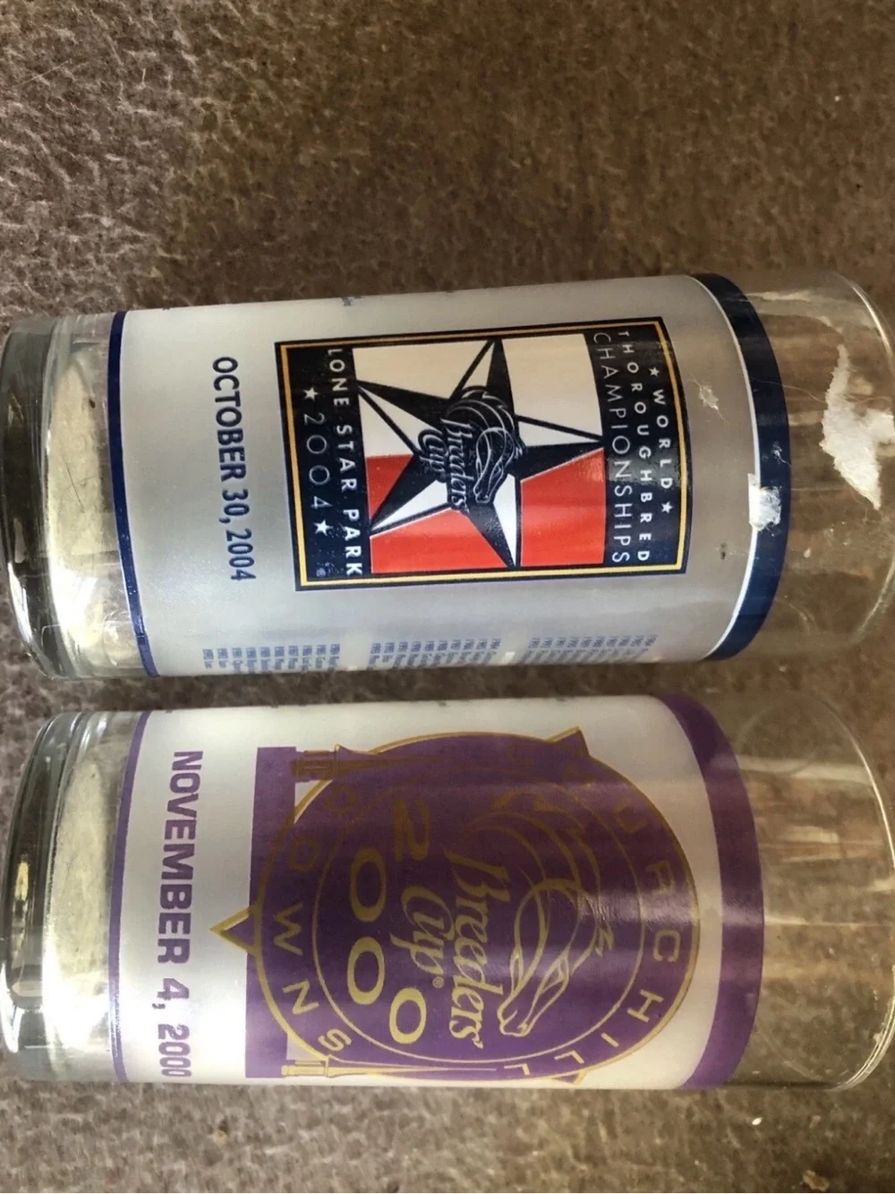 Vintage Breeders Cup Drink glassware 2000/2004 Lot 2